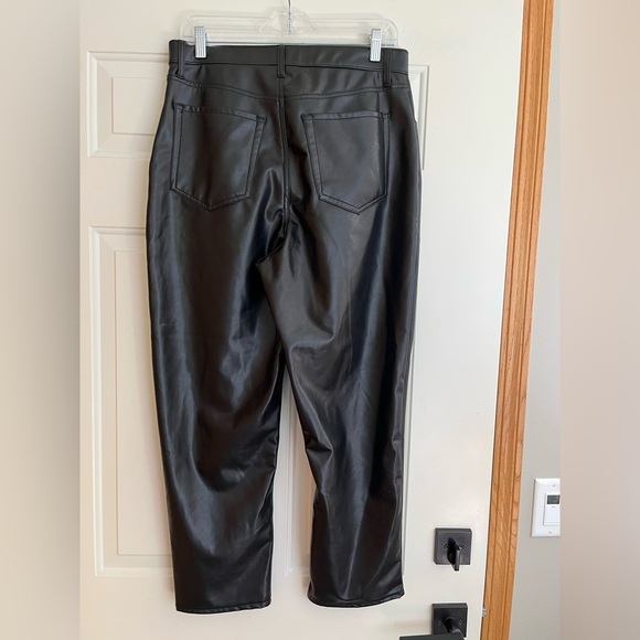 Abercrombie & Fitch vegan leather curve love ankle straight high rise. Sz 31/12 - Picture 2 of 12